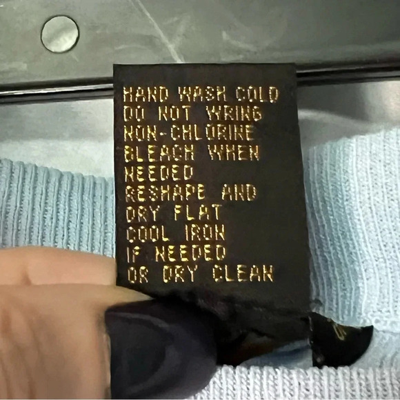 Grace Dane Lewis Baby Blue and Black Vintage Pencil Skirt - size Large - Picture 4 of 6